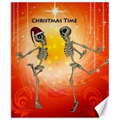 Dancing For Christmas, Funny Skeletons Canvas 20  X 24  