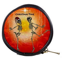 Dancing For Christmas, Funny Skeletons Mini Makeup Bags by FantasyWorld7