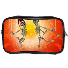 Dancing For Christmas, Funny Skeletons Toiletries Bags 2-side by FantasyWorld7