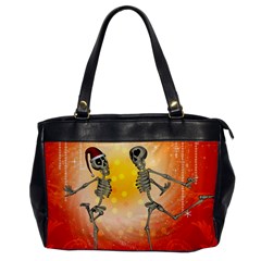 Dancing For Christmas, Funny Skeletons Office Handbags by FantasyWorld7