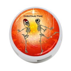 Dancing For Christmas, Funny Skeletons 4-port Usb Hub (one Side)