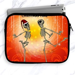 Dancing For Christmas, Funny Skeletons Apple Ipad 2/3/4 Zipper Cases by FantasyWorld7