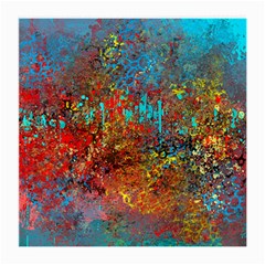 Abstract In Red, Turquoise, And Yellow Medium Glasses Cloth