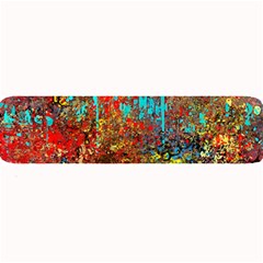 Abstract In Red, Turquoise, And Yellow Large Bar Mats