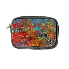 Abstract In Red, Turquoise, And Yellow Coin Purse by digitaldivadesigns