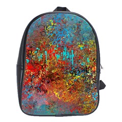 Abstract In Red, Turquoise, And Yellow School Bags(large) 