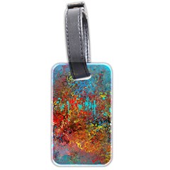 Abstract In Red, Turquoise, And Yellow Luggage Tags (two Sides)