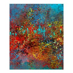 Abstract In Red, Turquoise, And Yellow Shower Curtain 60  X 72  (medium) 