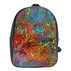 Abstract In Red, Turquoise, And Yellow School Bags (xl) 