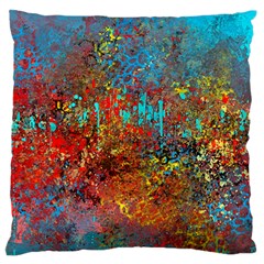 Abstract In Red, Turquoise, And Yellow Standard Flano Cushion Cases (one Side) 