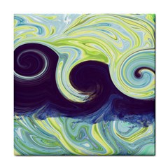 Abstract Ocean Waves Tile Coasters