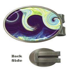 Abstract Ocean Waves Money Clips (oval)  by digitaldivadesigns