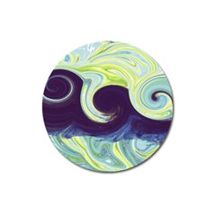 Abstract Ocean Waves Magnet 3  (round)