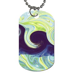 Abstract Ocean Waves Dog Tag (two Sides)