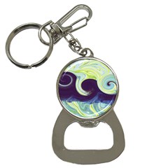 Abstract Ocean Waves Bottle Opener Key Chains