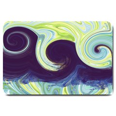 Abstract Ocean Waves Large Doormat 