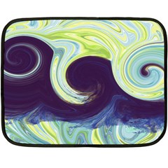 Abstract Ocean Waves Fleece Blanket (mini)