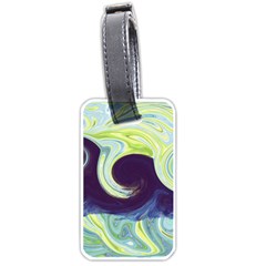 Abstract Ocean Waves Luggage Tags (one Side) 