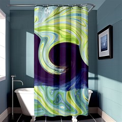 Abstract Ocean Waves Shower Curtain 36  X 72  (stall) 