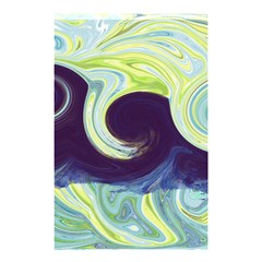 Abstract Ocean Waves Shower Curtain 48  X 72  (small)  by digitaldivadesigns