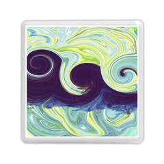 Abstract Ocean Waves Memory Card Reader (square) 