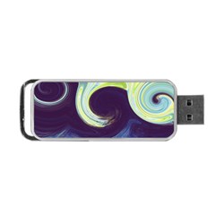 Abstract Ocean Waves Portable Usb Flash (two Sides)