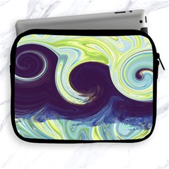 Abstract Ocean Waves Apple Ipad 2/3/4 Zipper Cases by digitaldivadesigns