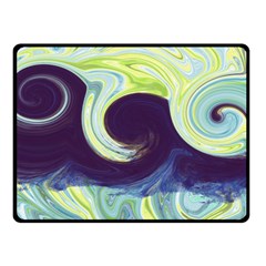 Abstract Ocean Waves Double Sided Fleece Blanket (small) 