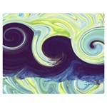 Abstract Ocean Waves Double Sided Flano Blanket (Medium)  60 x50  Blanket Front