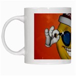 Funny Christmas Smiley With Sunglasses White Mugs