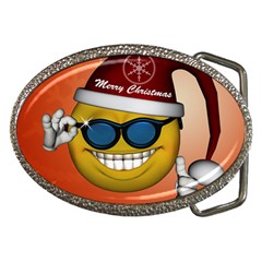 Funny Christmas Smiley With Sunglasses Belt Buckles