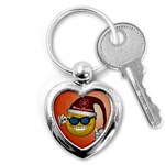 Funny Christmas Smiley With Sunglasses Key Chains (Heart) 