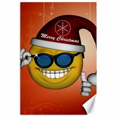 Funny Christmas Smiley With Sunglasses Canvas 20  X 30  