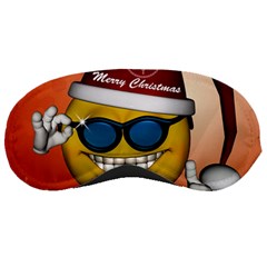 Funny Christmas Smiley With Sunglasses Sleeping Masks by FantasyWorld7