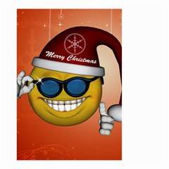 Funny Christmas Smiley With Sunglasses Small Garden Flag (two Sides)