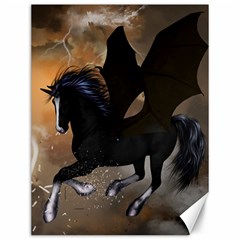 Awesome Dark Unicorn With Clouds Canvas 12  X 16   by FantasyWorld7