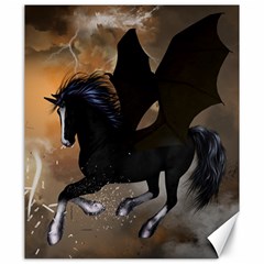 Awesome Dark Unicorn With Clouds Canvas 20  X 24   by FantasyWorld7