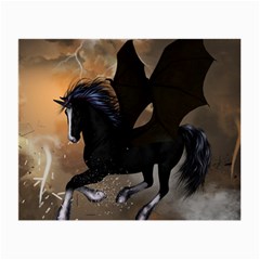 Awesome Dark Unicorn With Clouds Small Glasses Cloth (2-side)