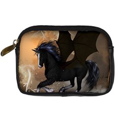 Awesome Dark Unicorn With Clouds Digital Camera Cases by FantasyWorld7