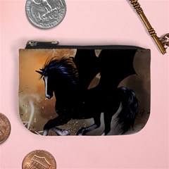 Awesome Dark Unicorn With Clouds Mini Coin Purses by FantasyWorld7