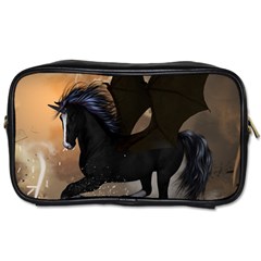 Awesome Dark Unicorn With Clouds Toiletries Bags by FantasyWorld7