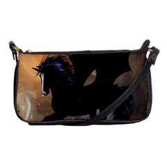 Awesome Dark Unicorn With Clouds Shoulder Clutch Bags by FantasyWorld7