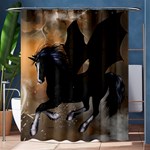 Awesome Dark Unicorn With Clouds Shower Curtain 60  x 72  (Medium)  60 x72  Curtain