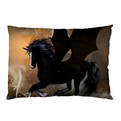 Awesome Dark Unicorn With Clouds Pillow Cases (two Sides)