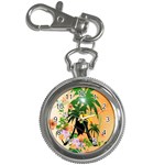 Cute Toucan With Palm And Flowers Key Chain Watches