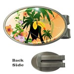 Cute Toucan With Palm And Flowers Money Clips (Oval) 