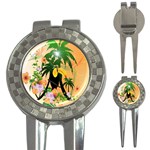 Cute Toucan With Palm And Flowers 3-in-1 Golf Divots