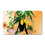 Cute Toucan With Palm And Flowers Magnet (Rectangular)