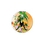 Cute Toucan With Palm And Flowers Golf Ball Marker (10 pack)