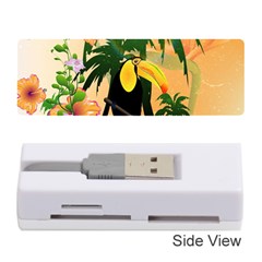 Cute Toucan With Palm And Flowers Memory Card Reader (stick) 